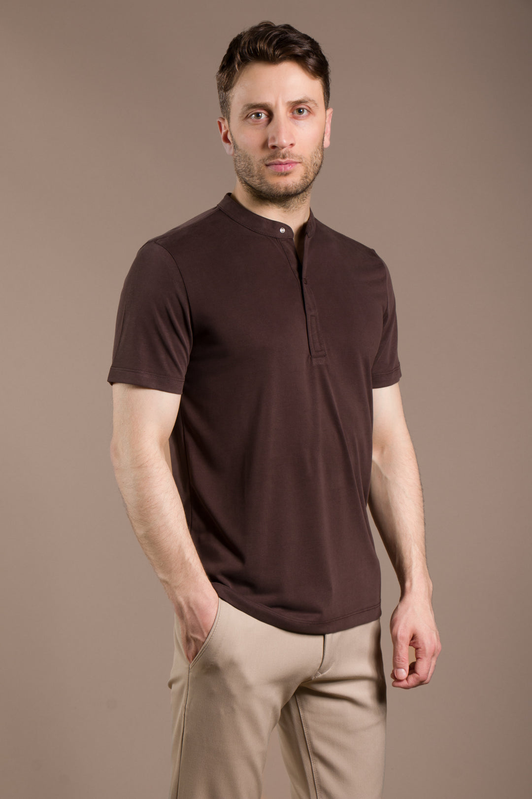 Çıtçıtlı Soft O Yaka T-Shirt