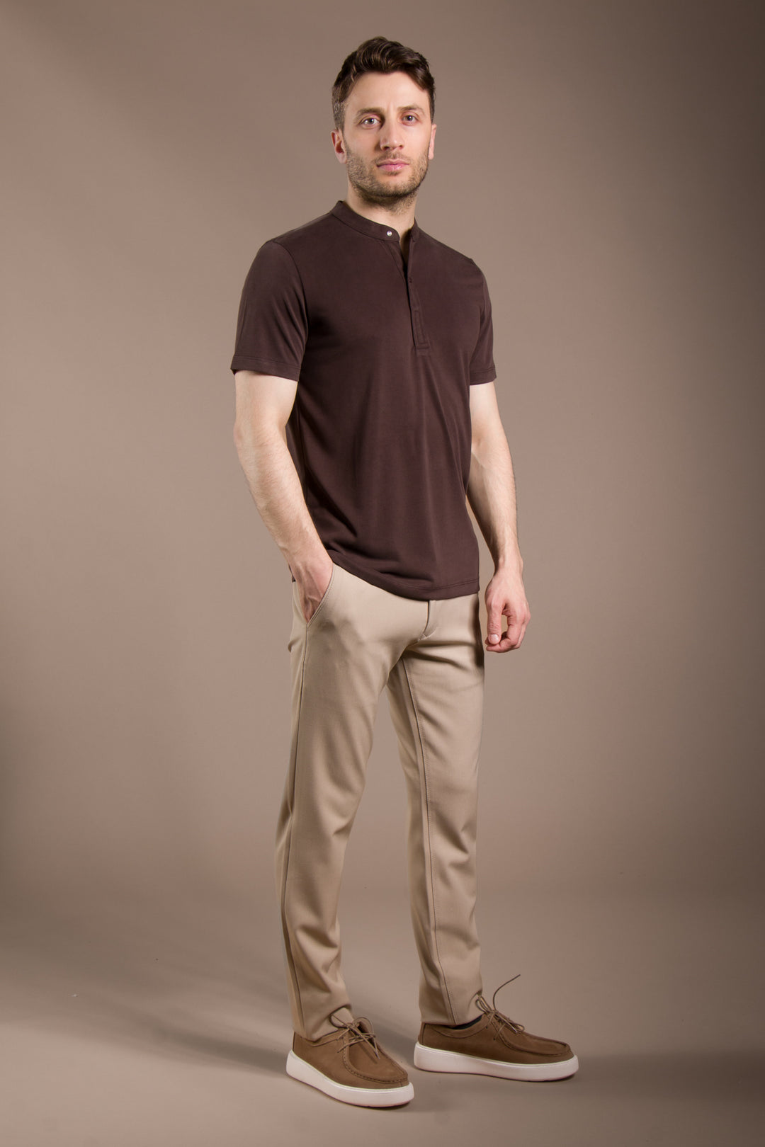 Çıtçıtlı Soft O Yaka T-Shirt