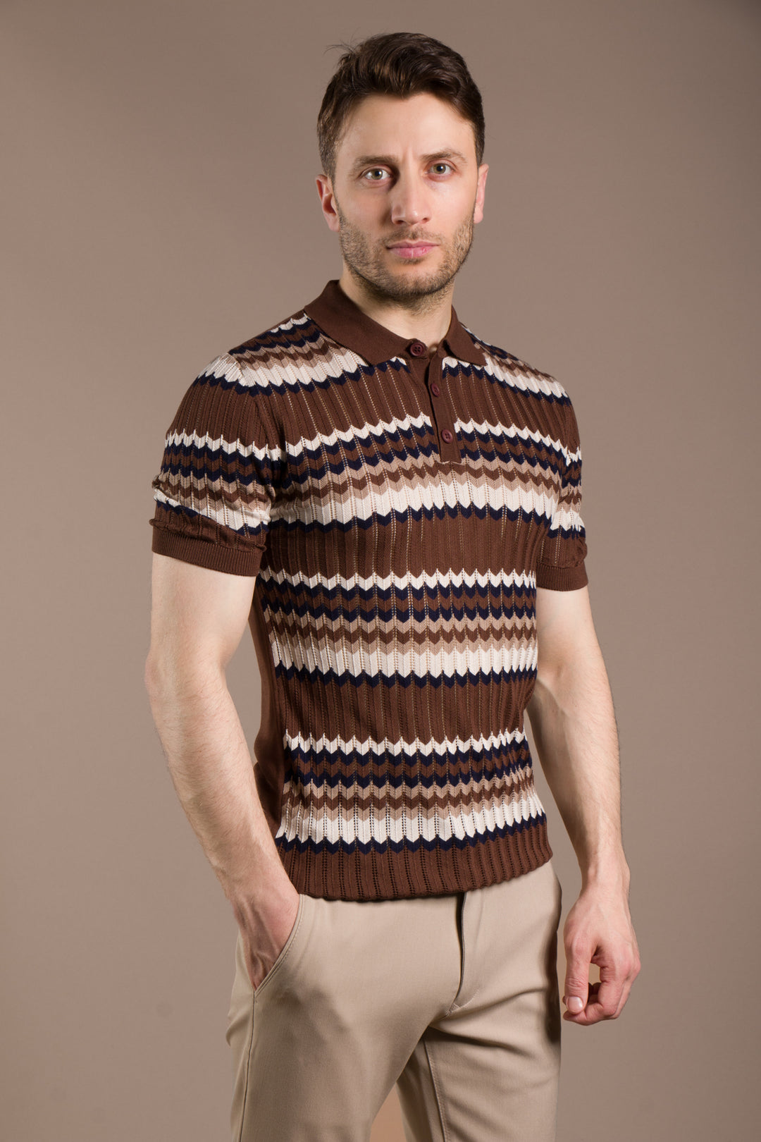 Batik Desen Polo Yaka T-Shirt