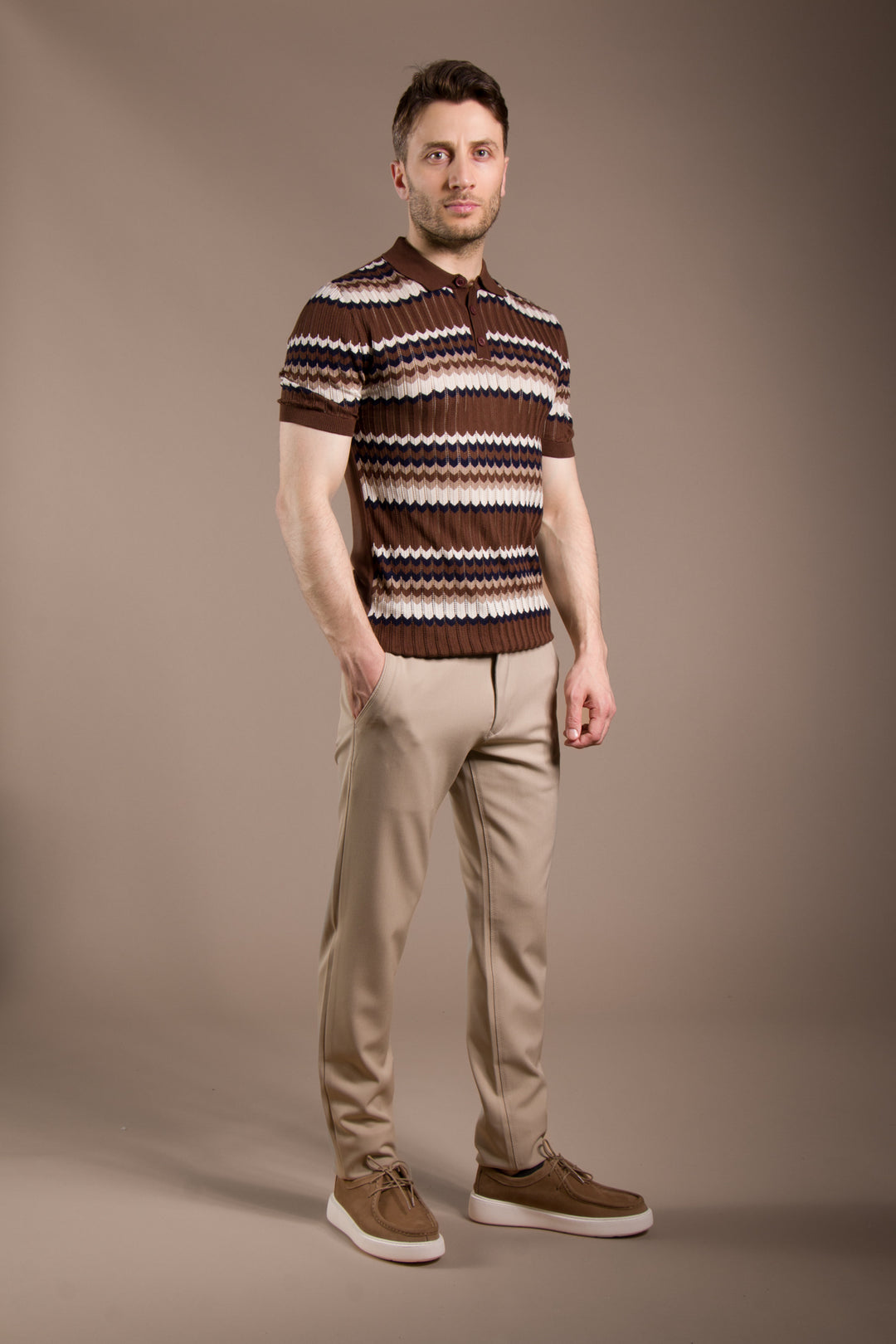 Batik Desen Polo Yaka T-Shirt