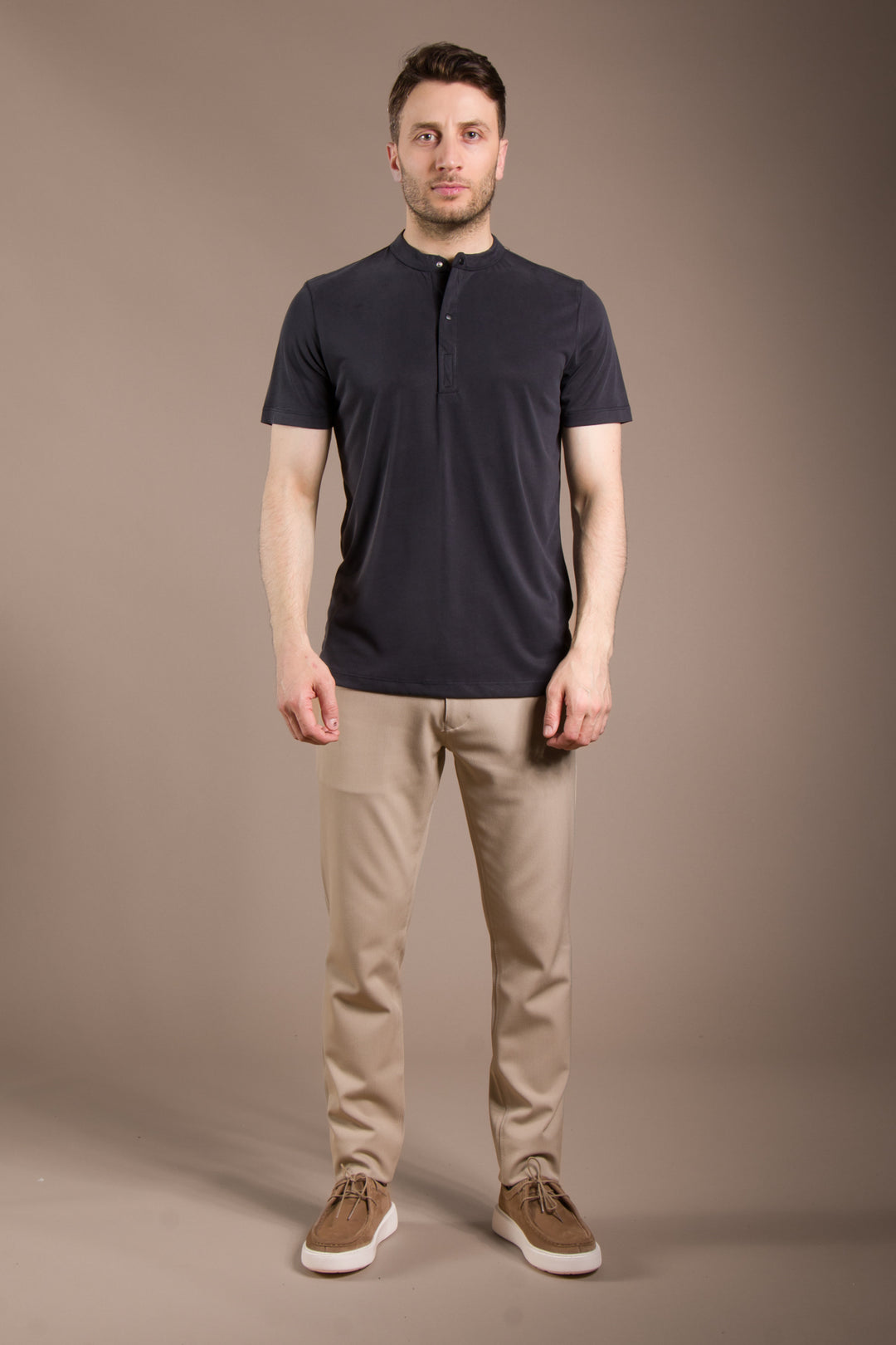 Çıtçıtlı Soft O Yaka T-Shirt