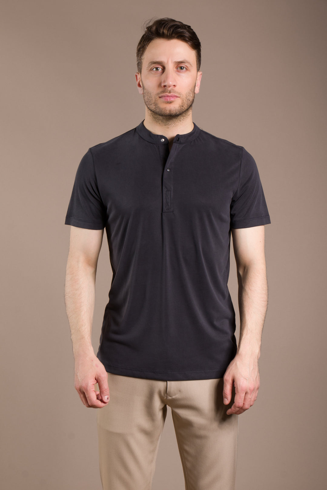 Çıtçıtlı Soft O Yaka T-Shirt