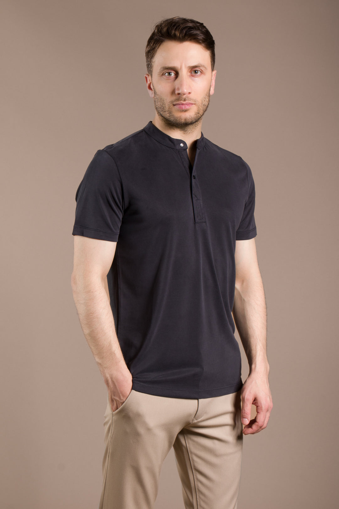 Çıtçıtlı Soft O Yaka T-Shirt