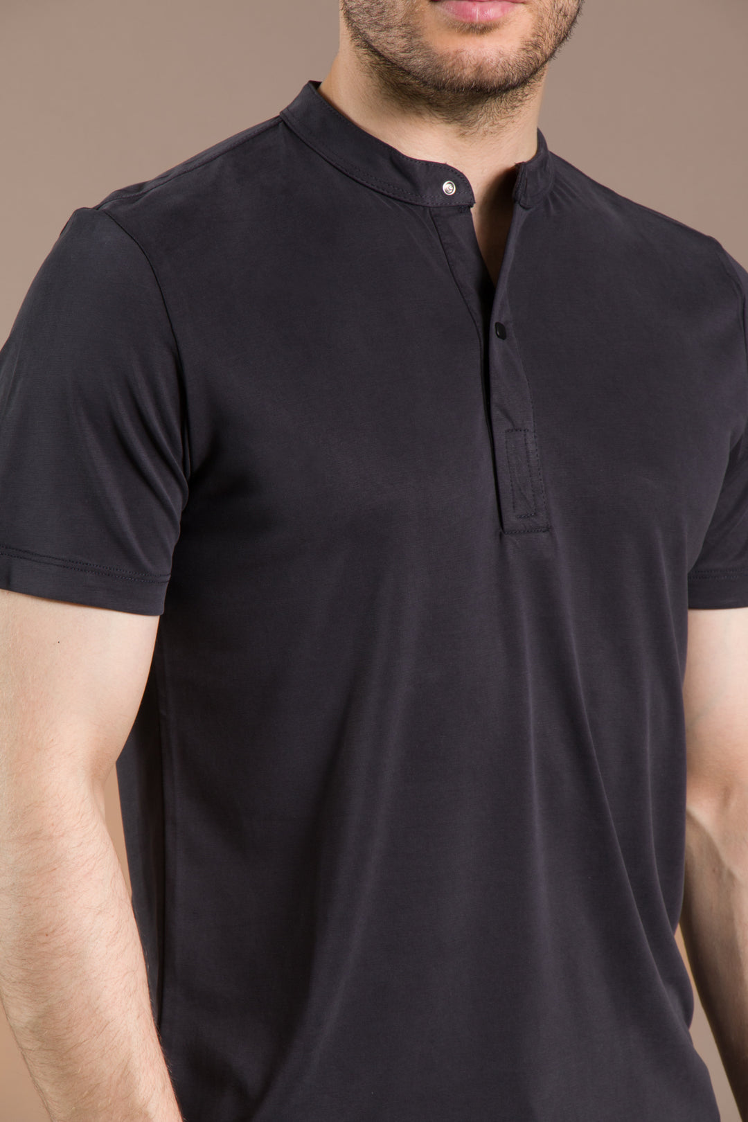 Çıtçıtlı Soft O Yaka T-Shirt