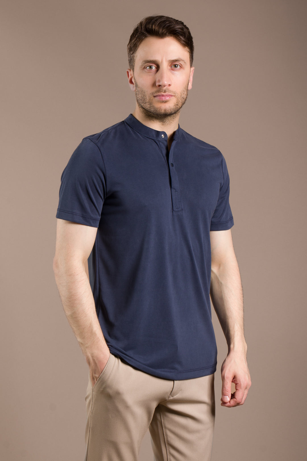 Çıtçıtlı Soft O Yaka T-Shirt