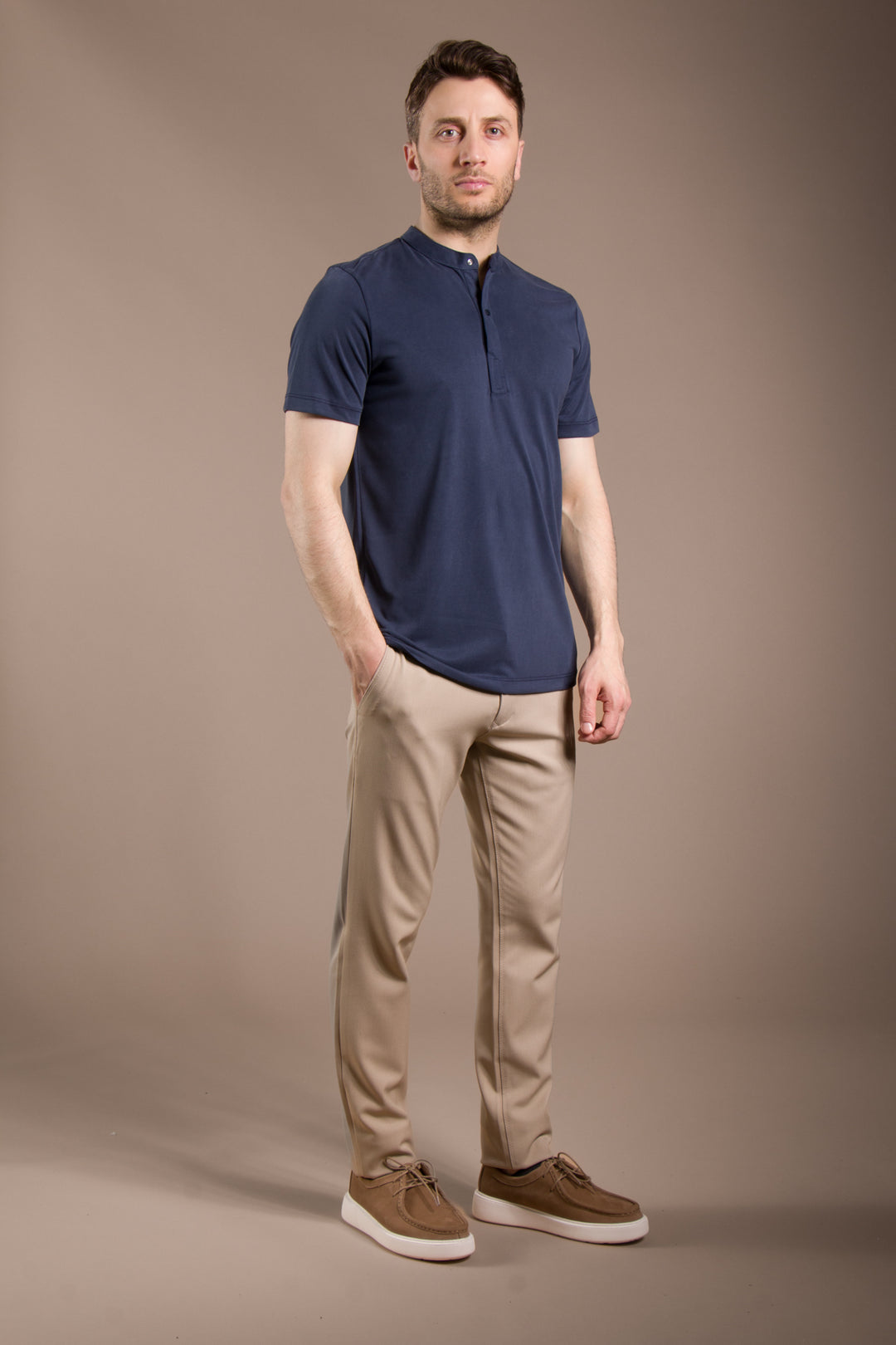 Çıtçıtlı Soft O Yaka T-Shirt