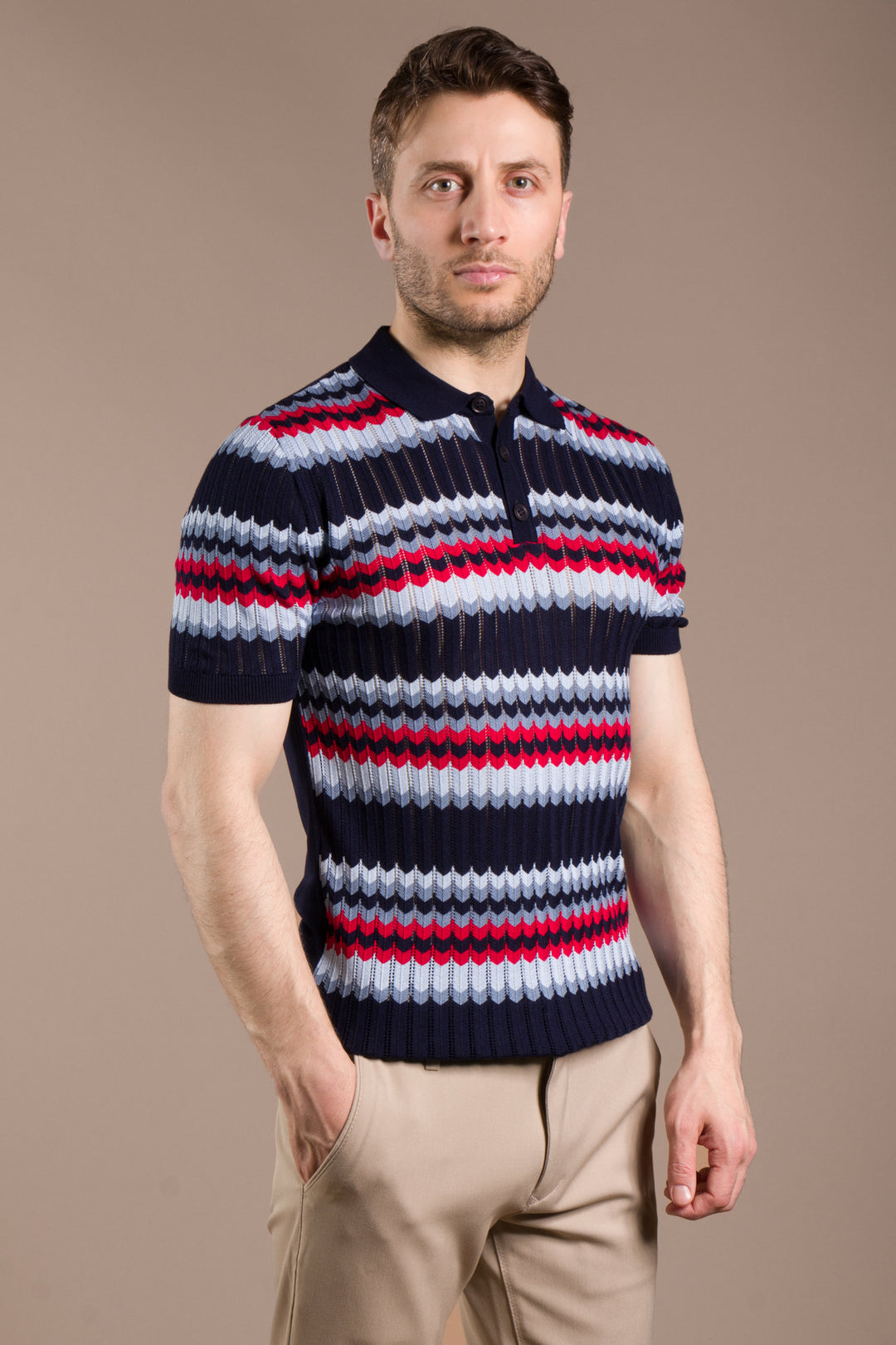 Batik Desen Polo Yaka T-Shirt