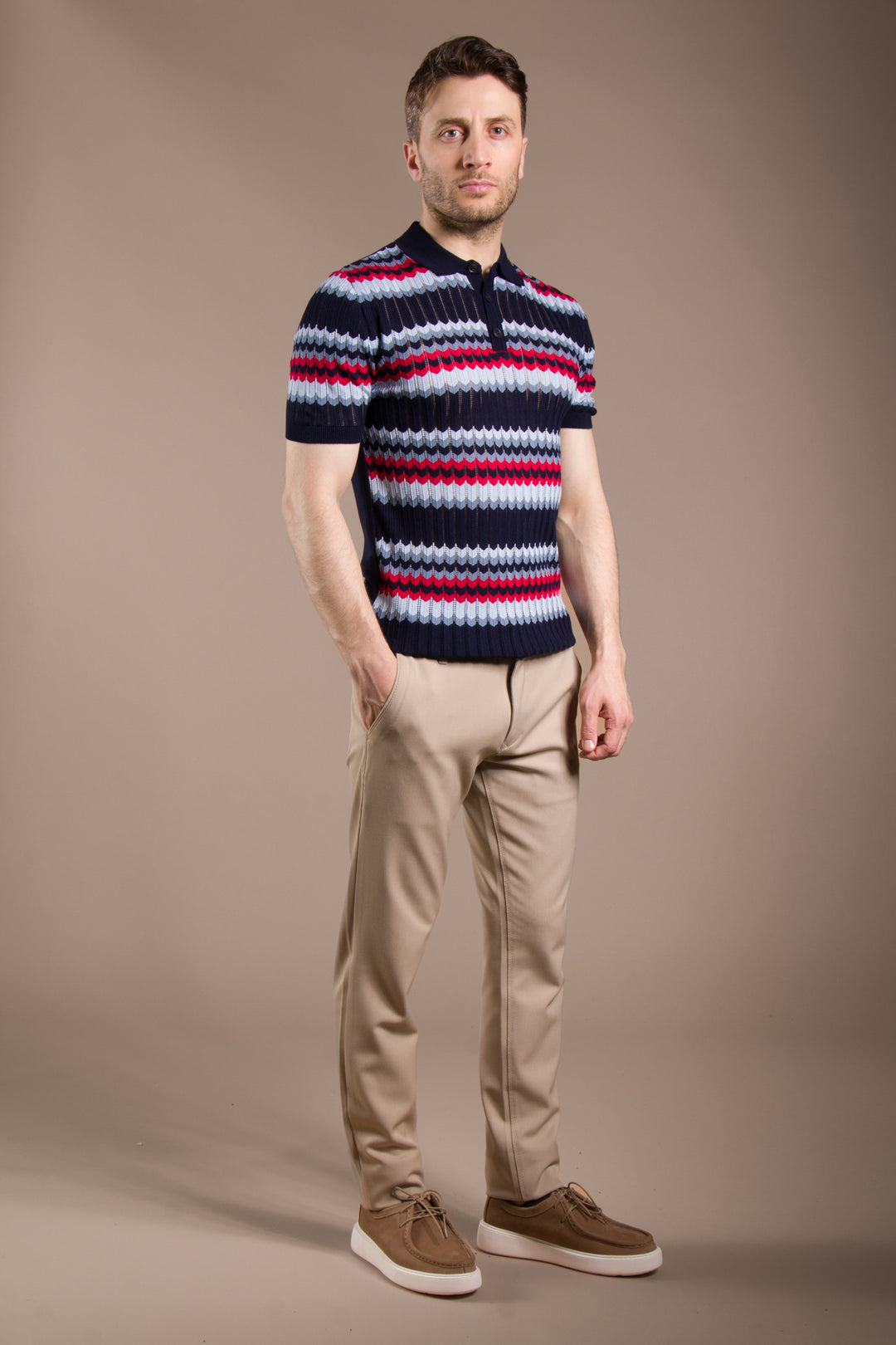 Batik Desen Polo Yaka T-Shirt