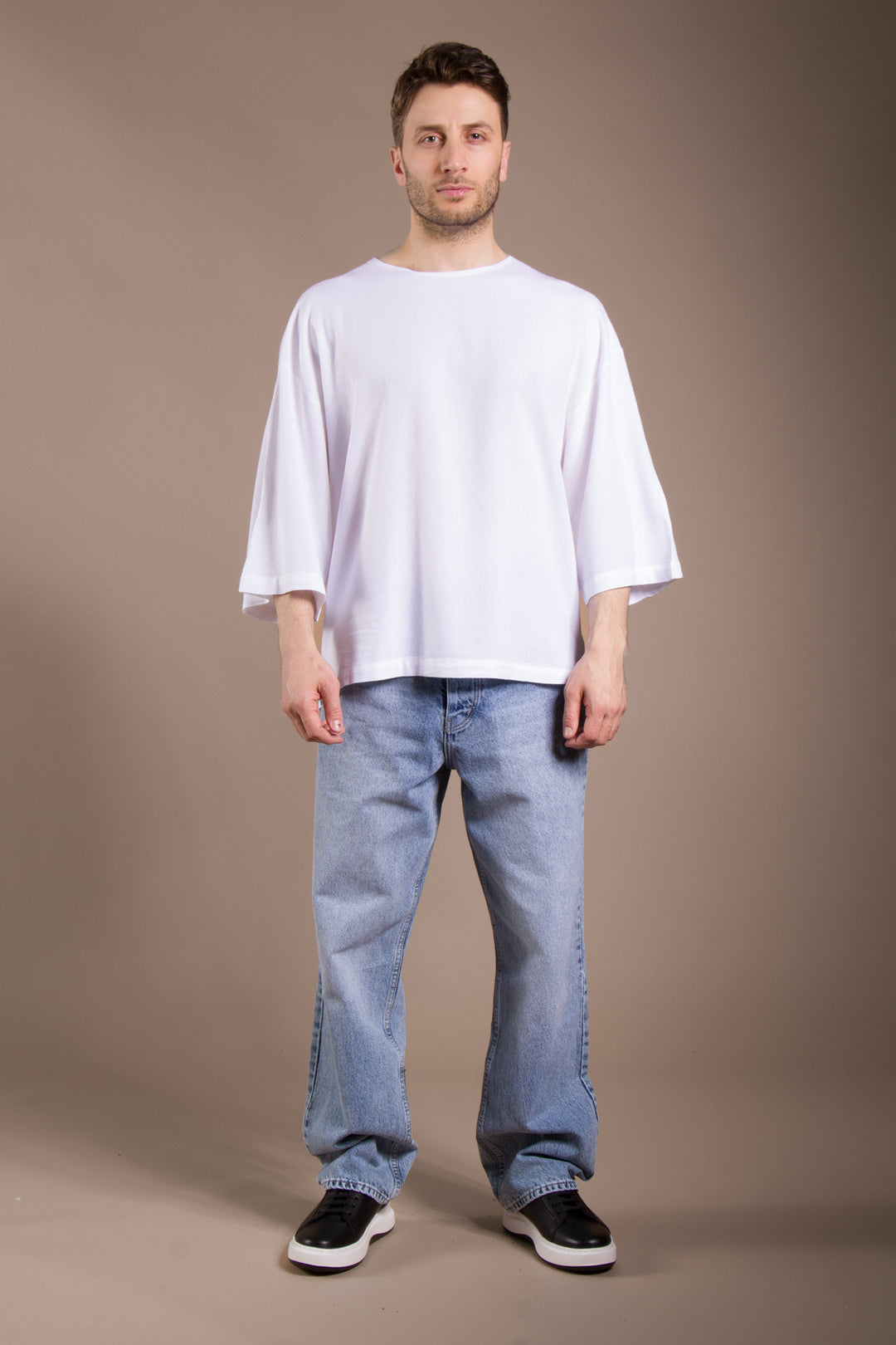 Oversize Viskon Fakir Kol T-Shirt