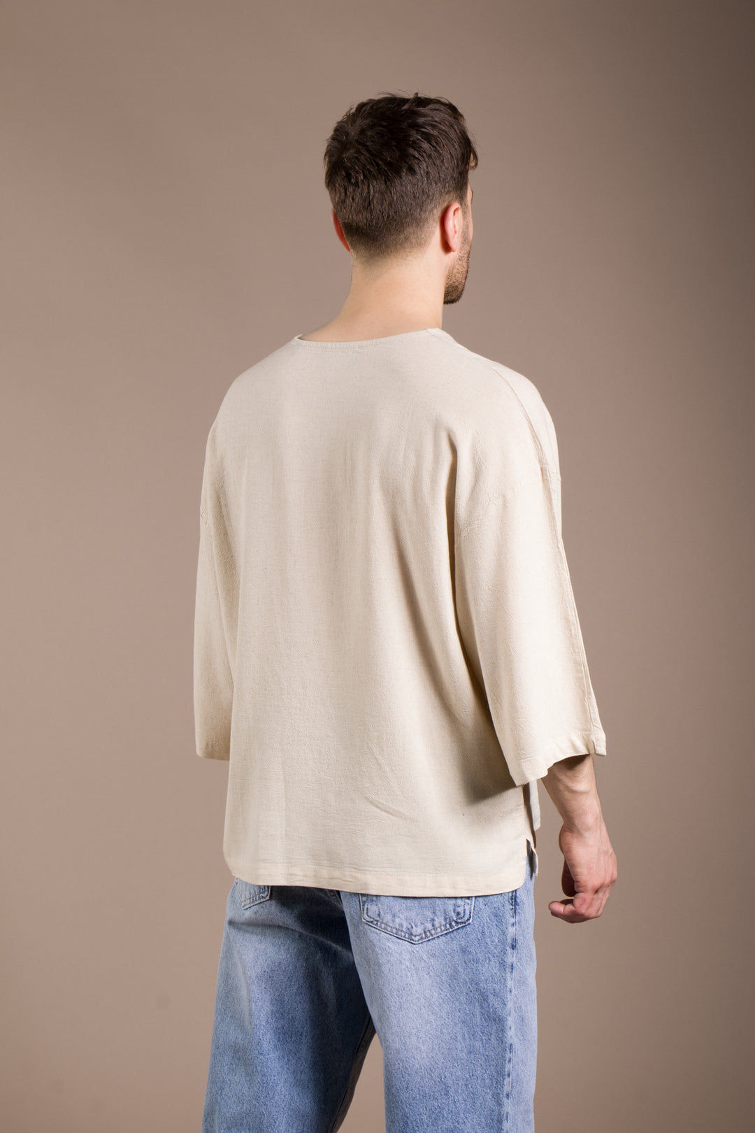 Oversize Viskon Fakir Kol T-Shirt