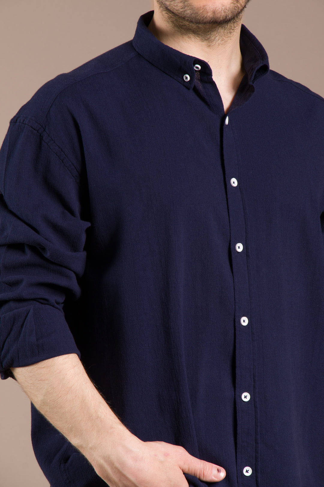Krinkıl Oversize Keten Gömlek