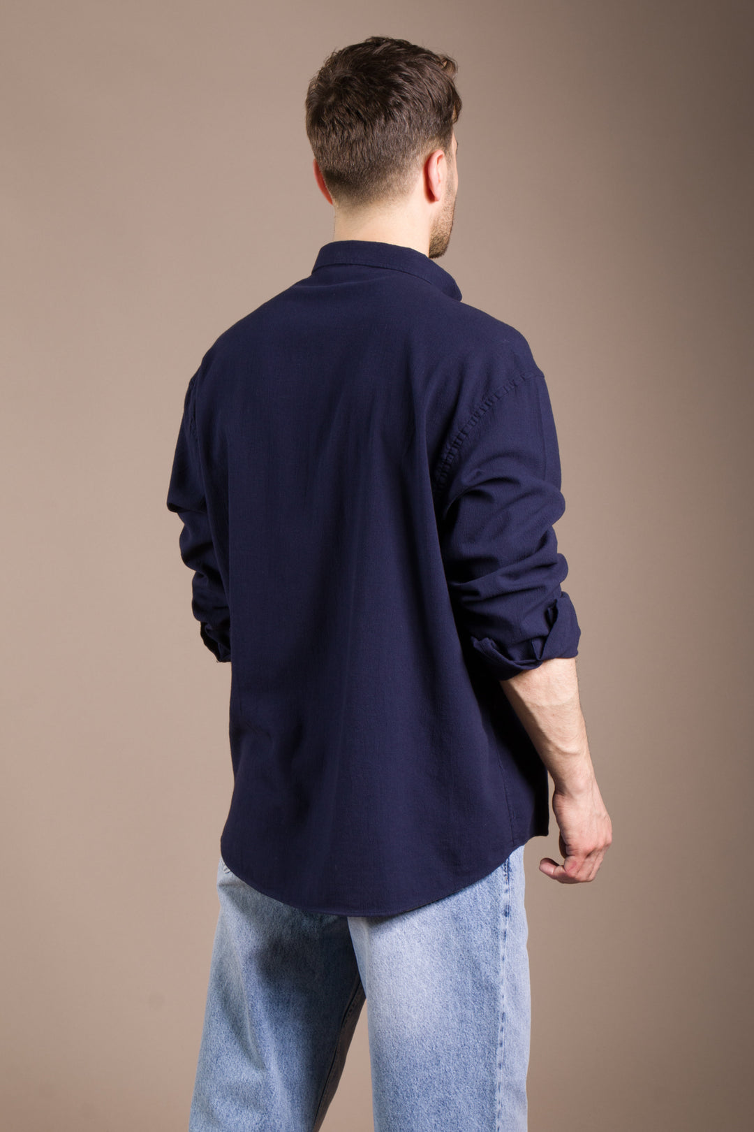 Krinkıl Oversize Keten Gömlek