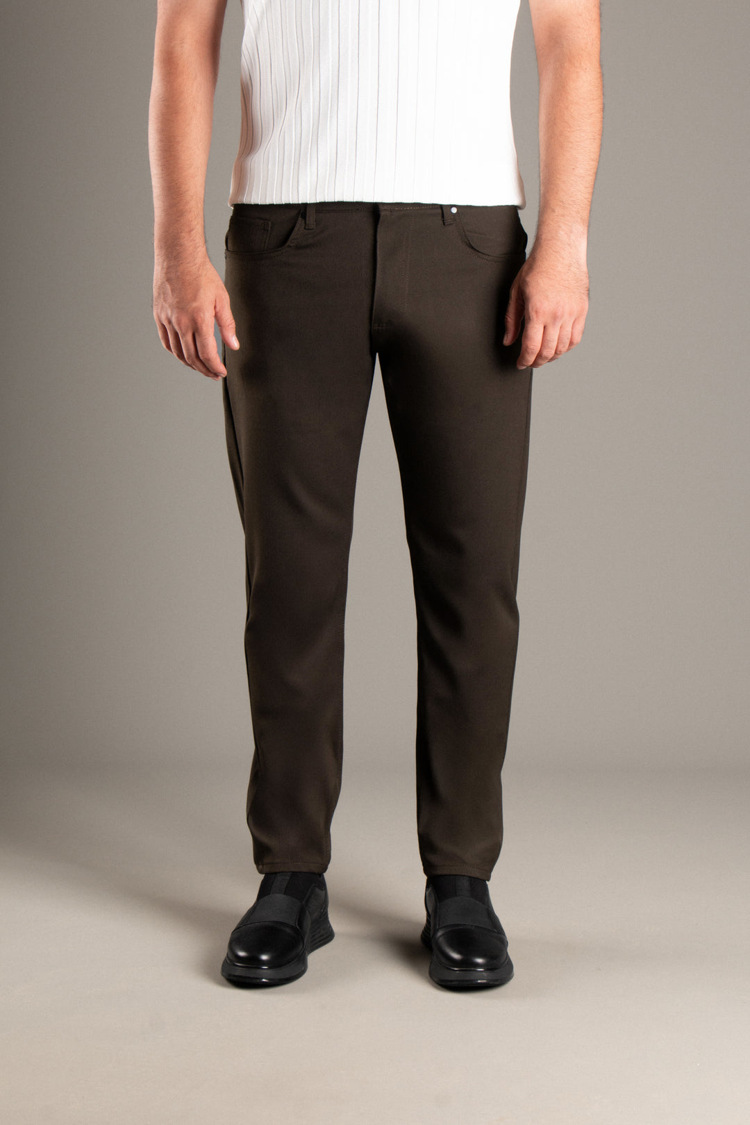 Slim Fit Basic Keten Pantolon