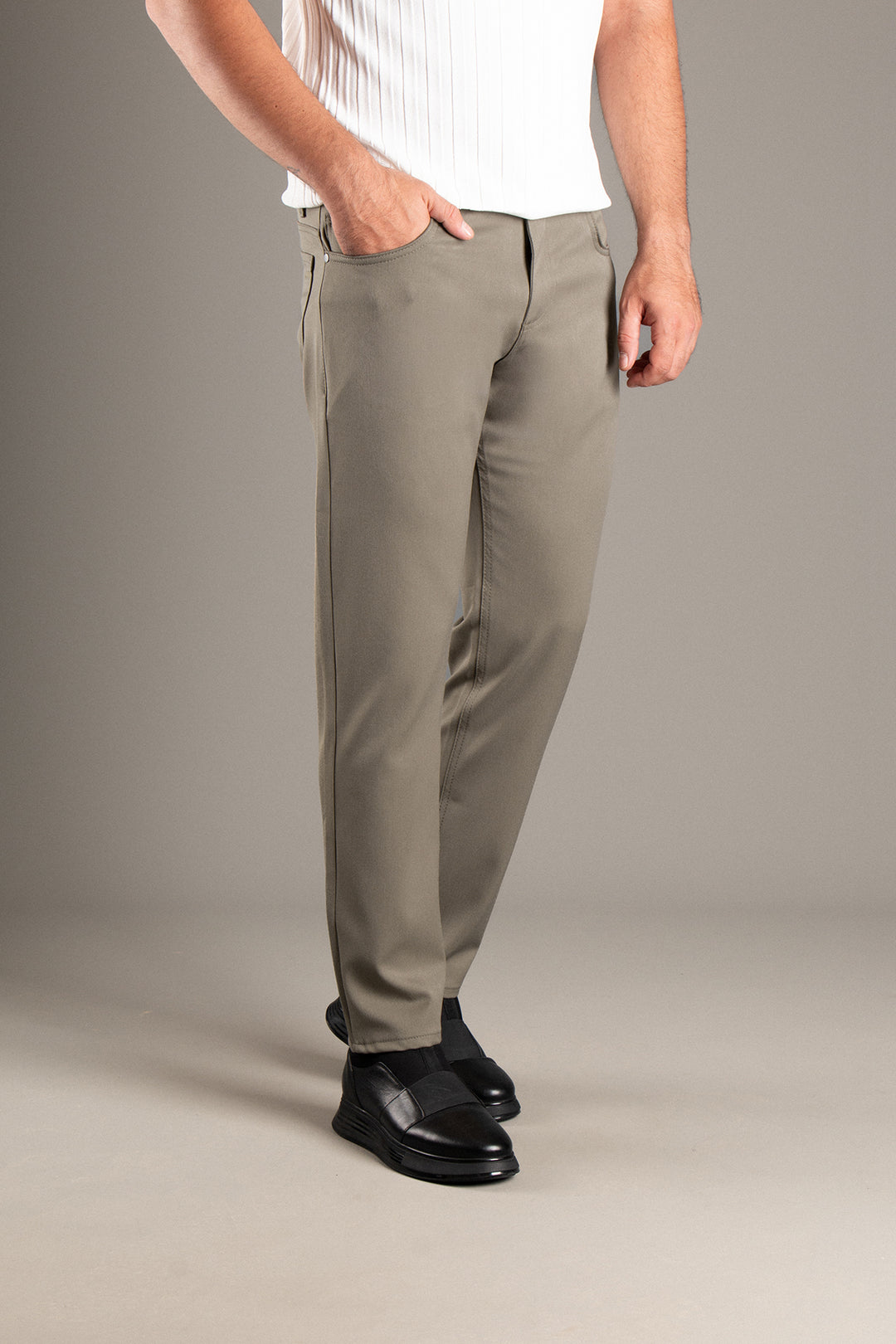 Slim Fit Basic Keten Pantolon
