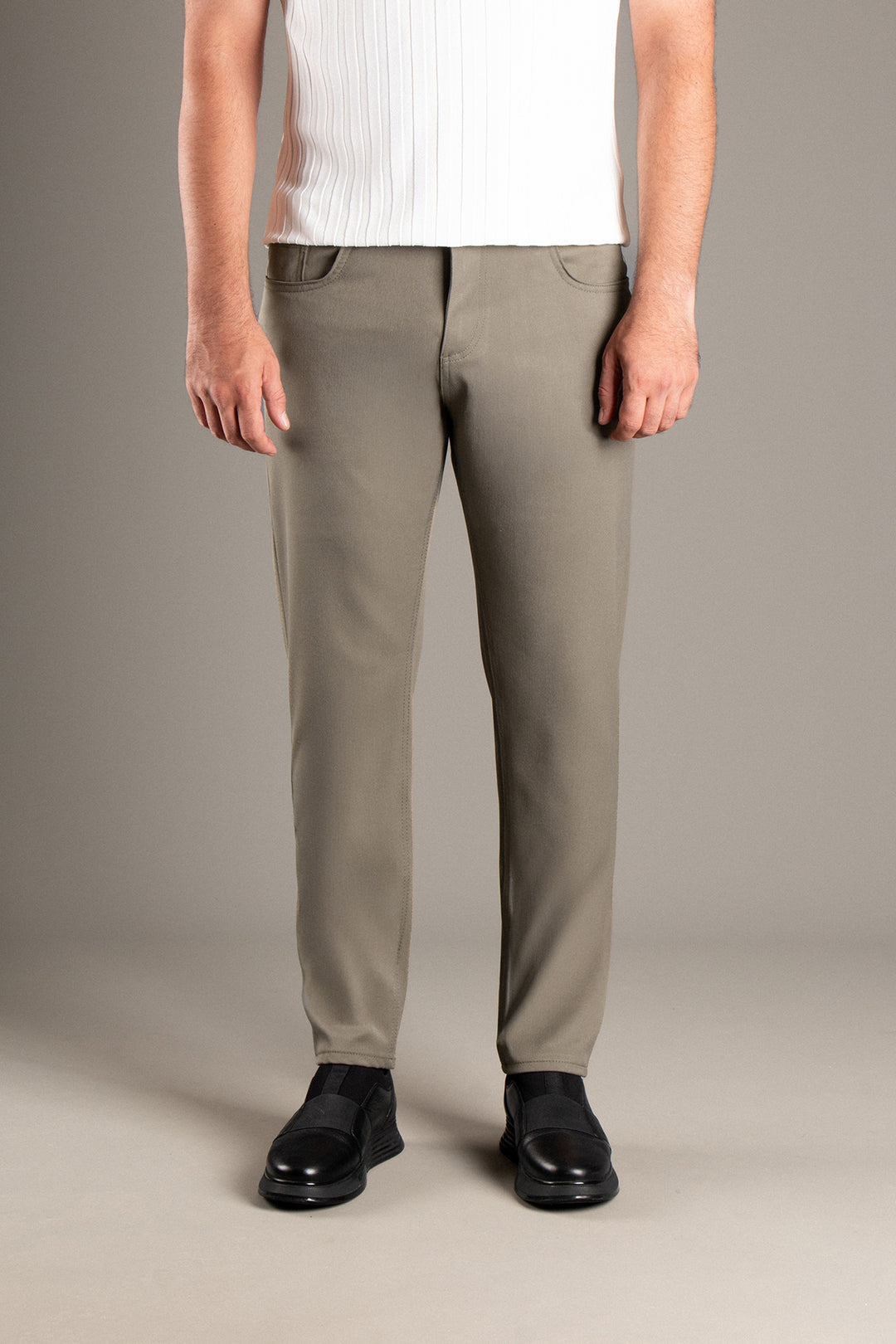Slim Fit Basic Keten Pantolon