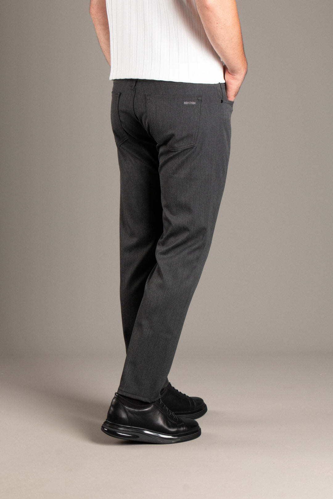 Slim Fit Basic Keten Pantolon
