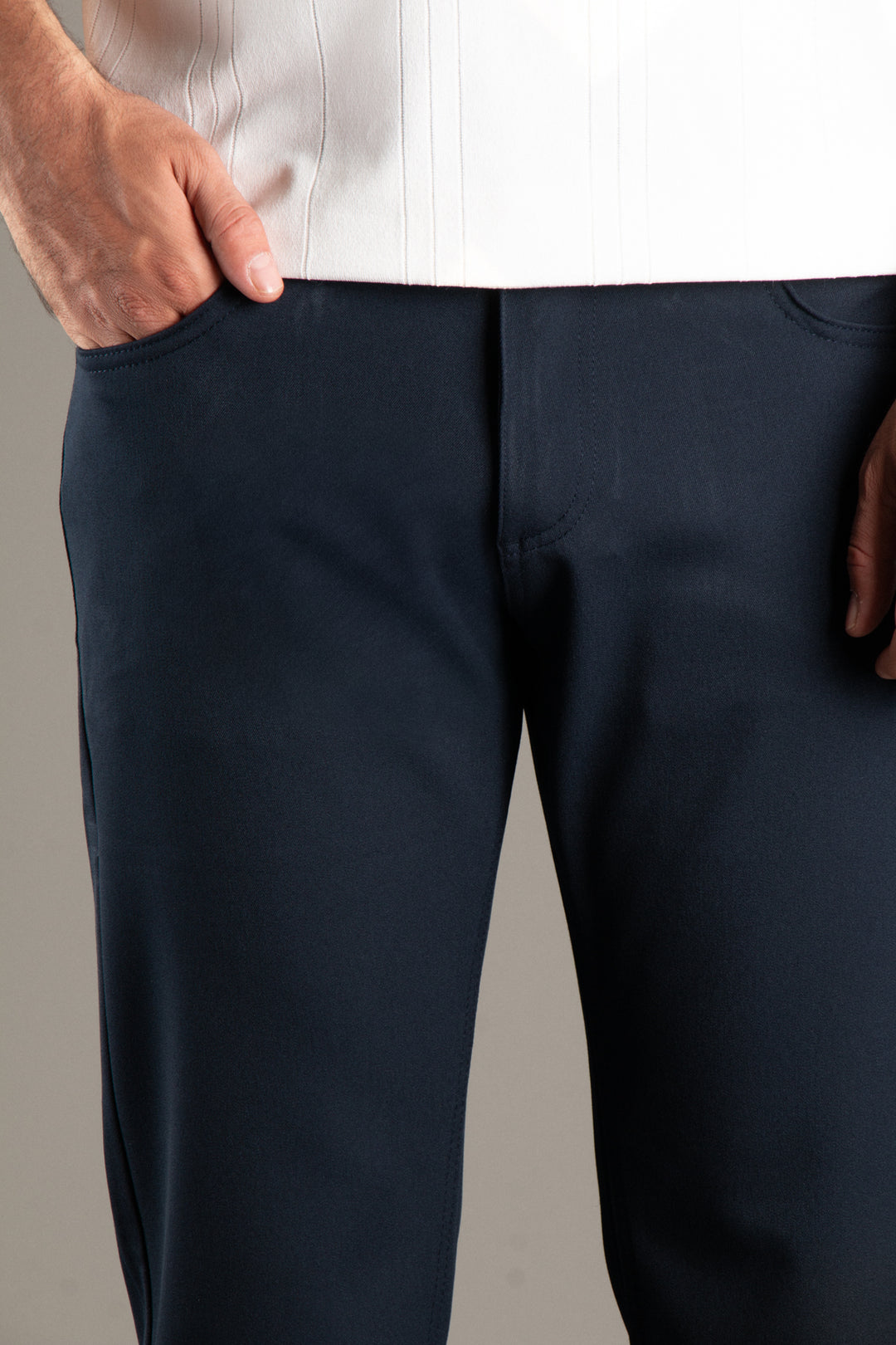 Slim Fit Basic Keten Pantolon