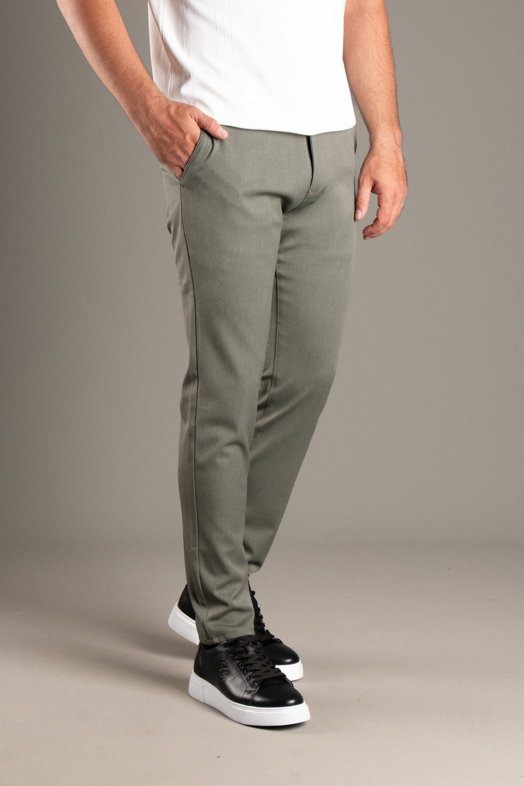 Slim Fit Keten Pantolon