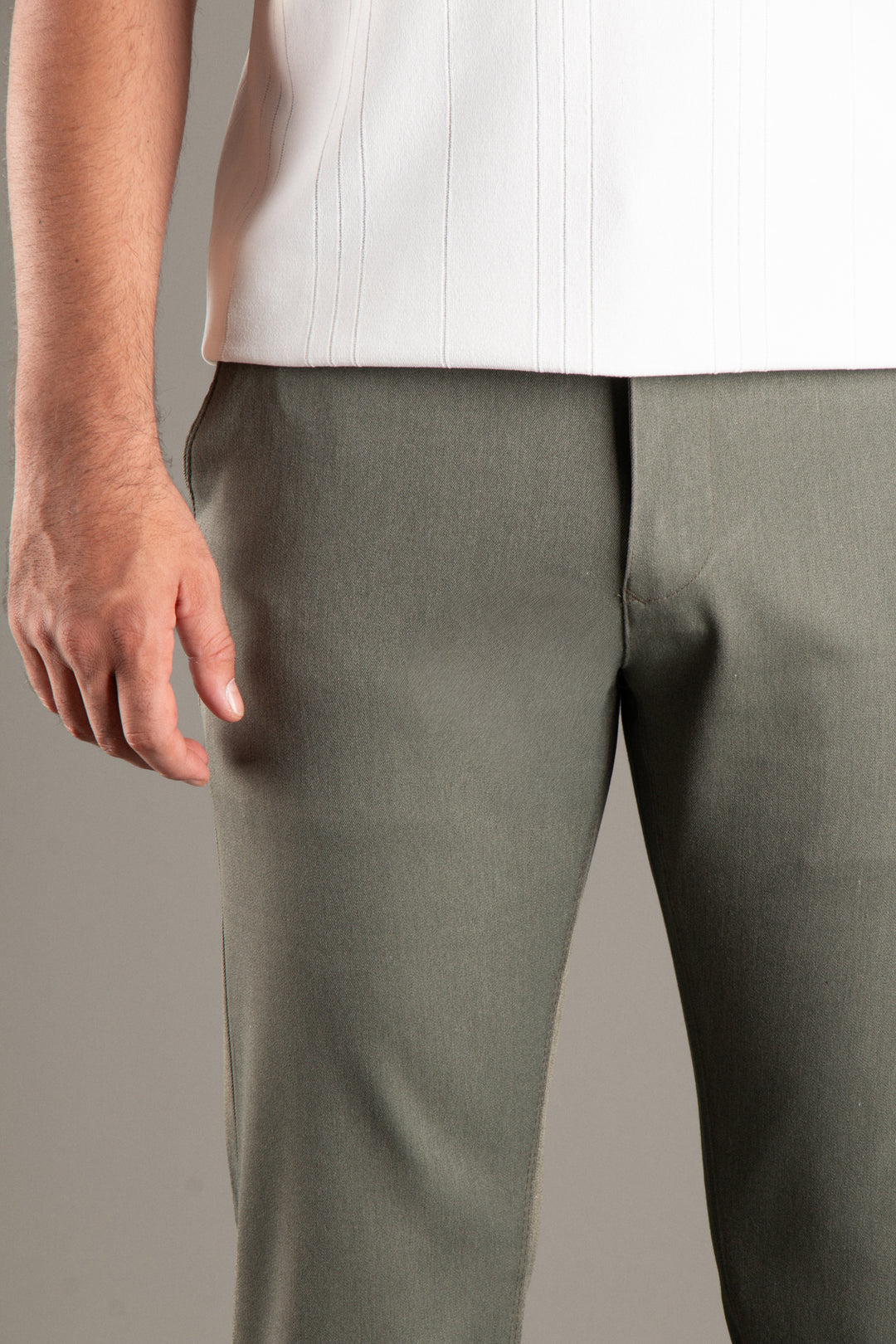 Slim Fit Keten Pantolon