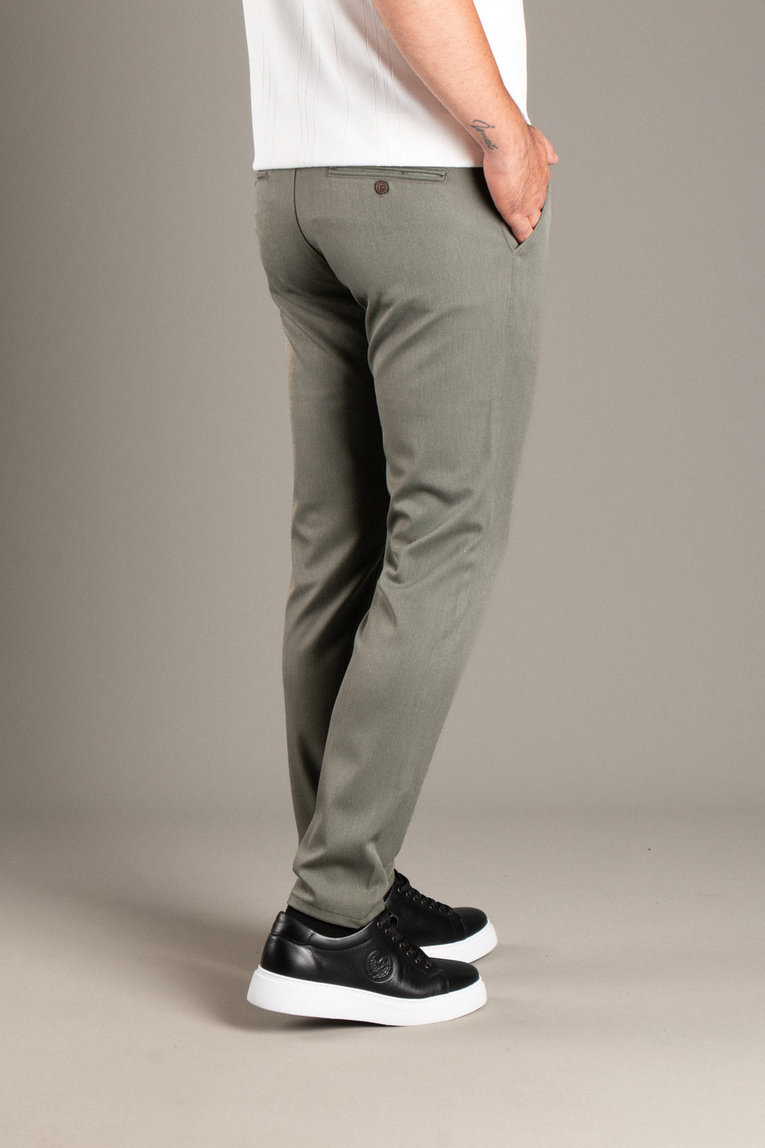 Slim Fit Keten Pantolon