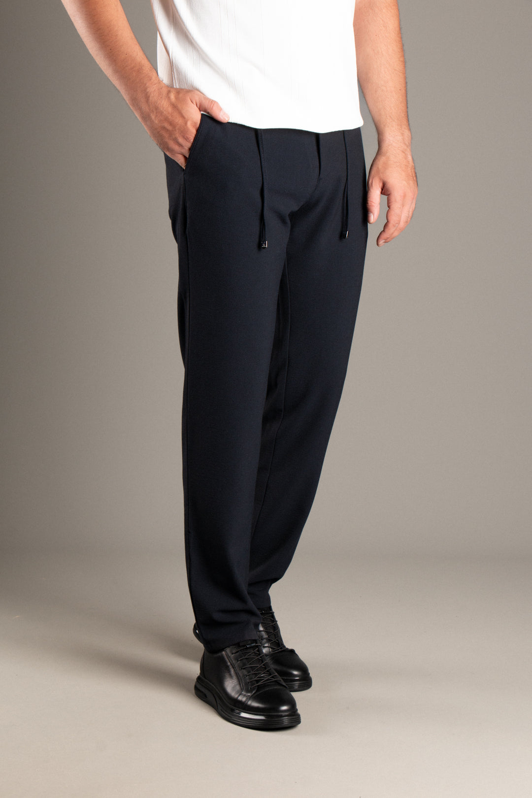 Slim Fit Gofre İpli Jogger