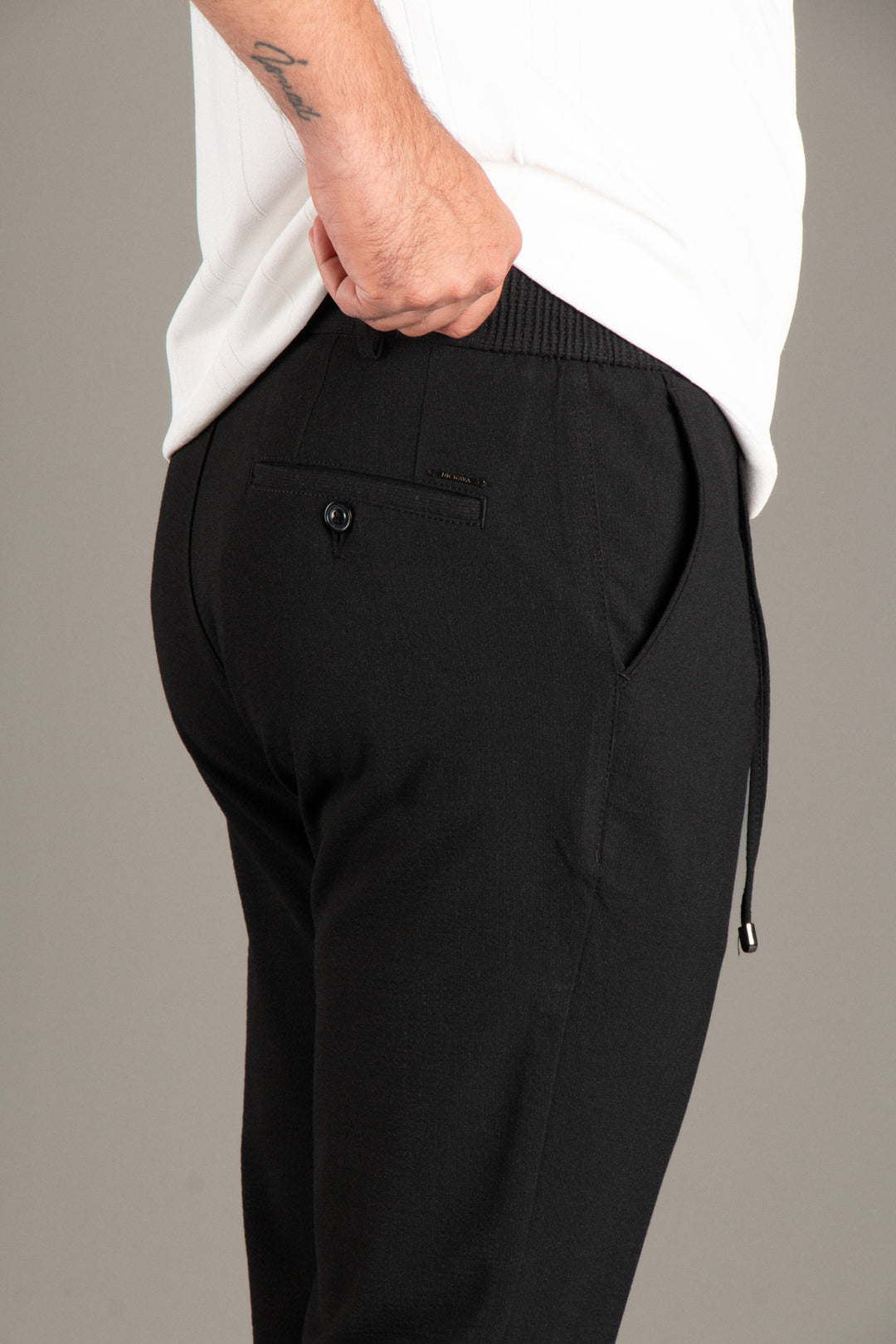 Slim Fit Gofre İpli Jogger