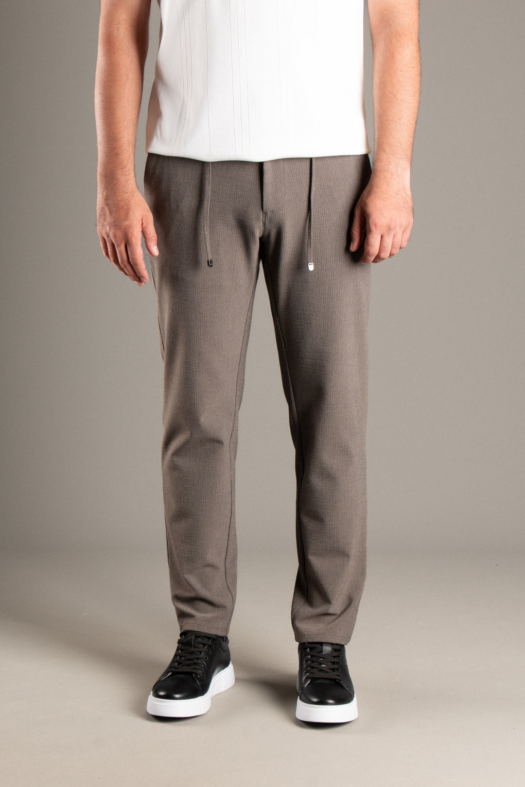 Slim Fit Gofre İpli Jogger