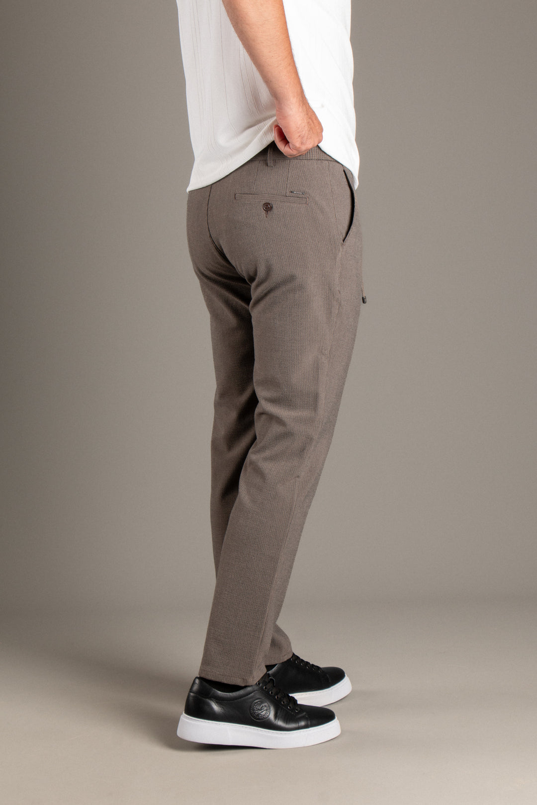 Slim Fit Gofre İpli Jogger