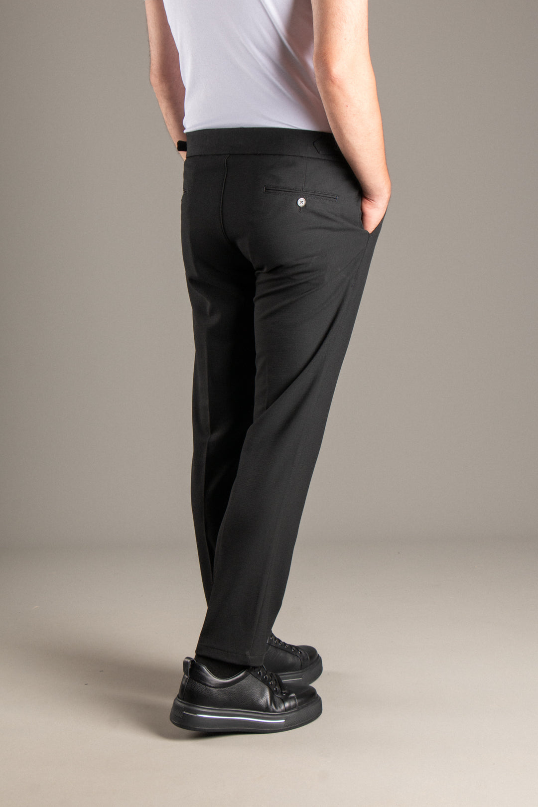 Tokalı Slim Fit Keten Pantolon