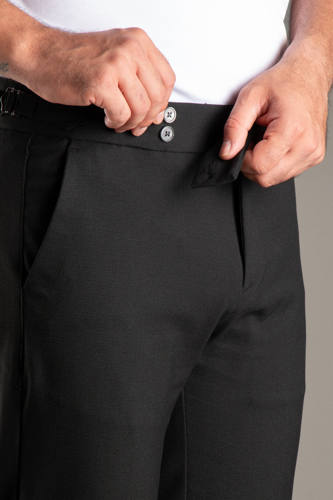 Tokalı Slim Fit Keten Pantolon