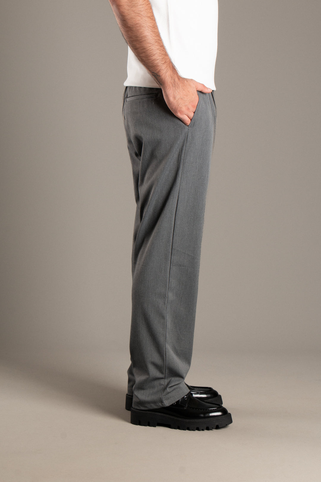 Likralı Kumaş Baggy Pantolon