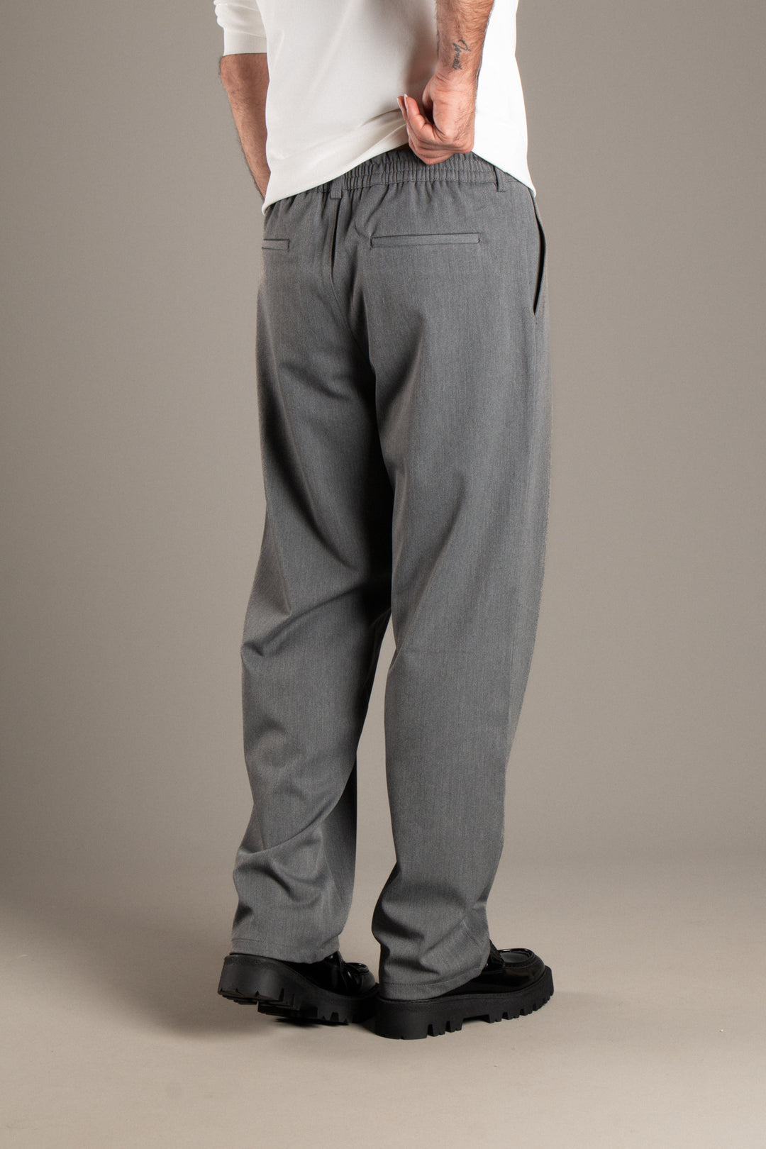 Likralı Kumaş Baggy Pantolon