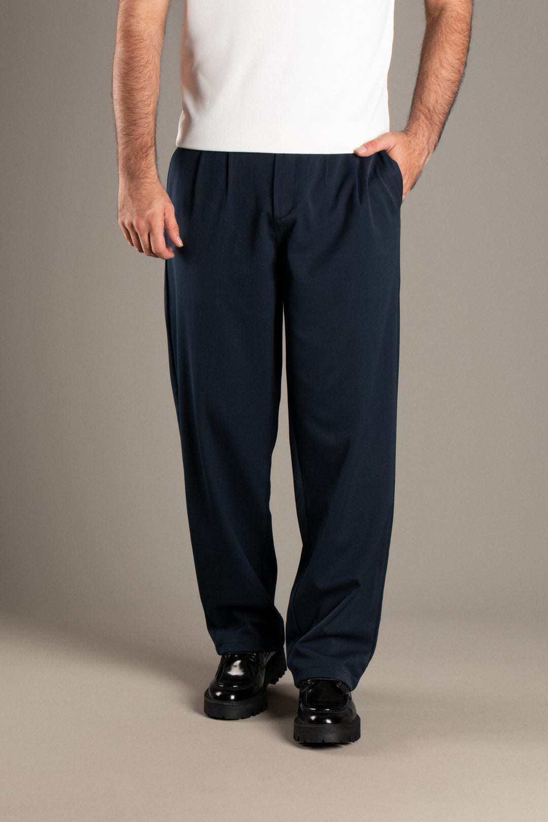 Likralı Kumaş Baggy Pantolon