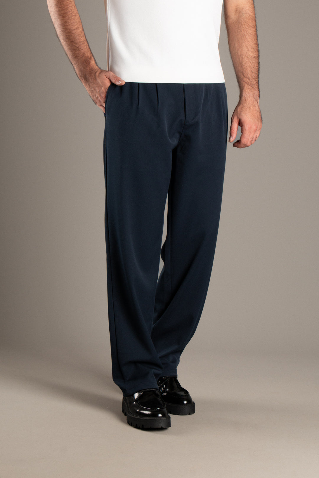Likralı Kumaş Baggy Pantolon