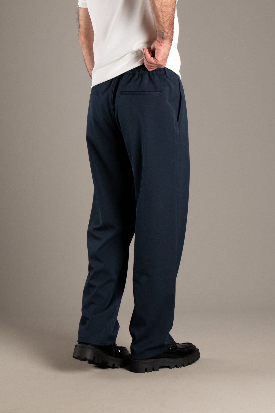 Likralı Kumaş Baggy Pantolon