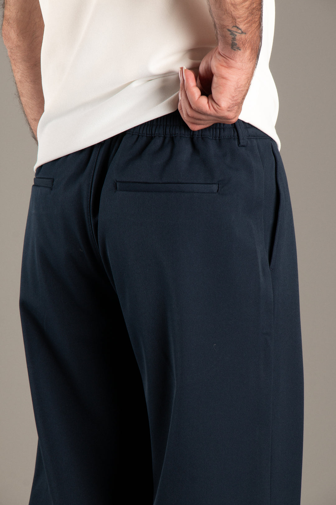 Likralı Kumaş Baggy Pantolon