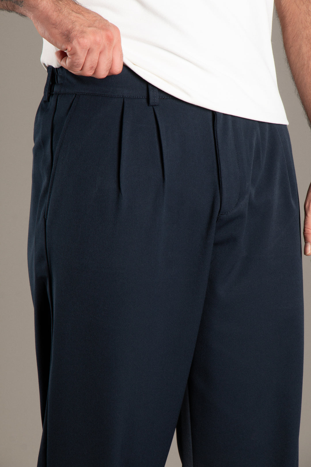 Likralı Kumaş Baggy Pantolon