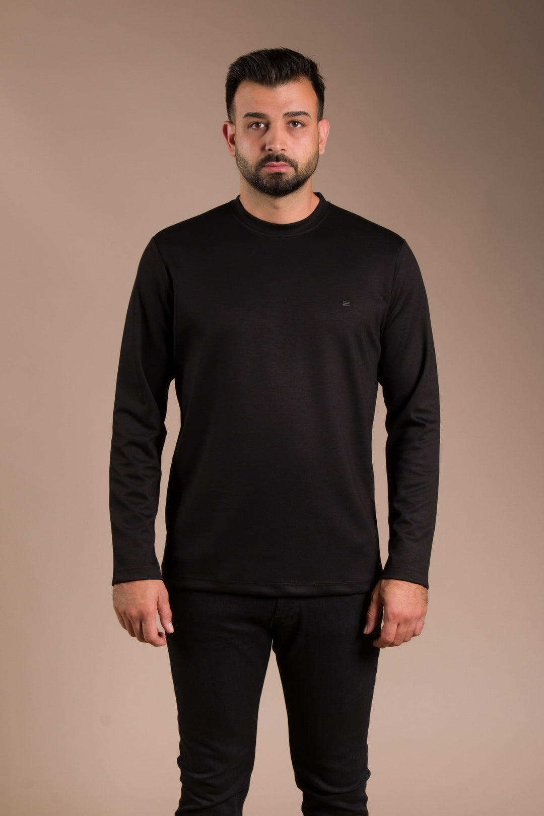 Siyah Basic Soft Sweatshirt