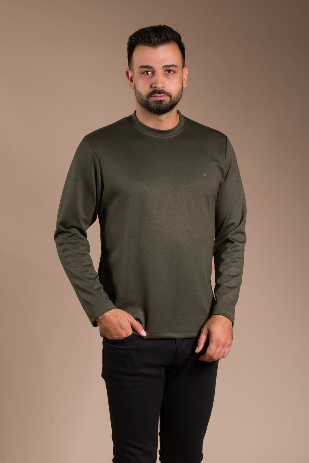 Haki Basic Soft Sweatshirt