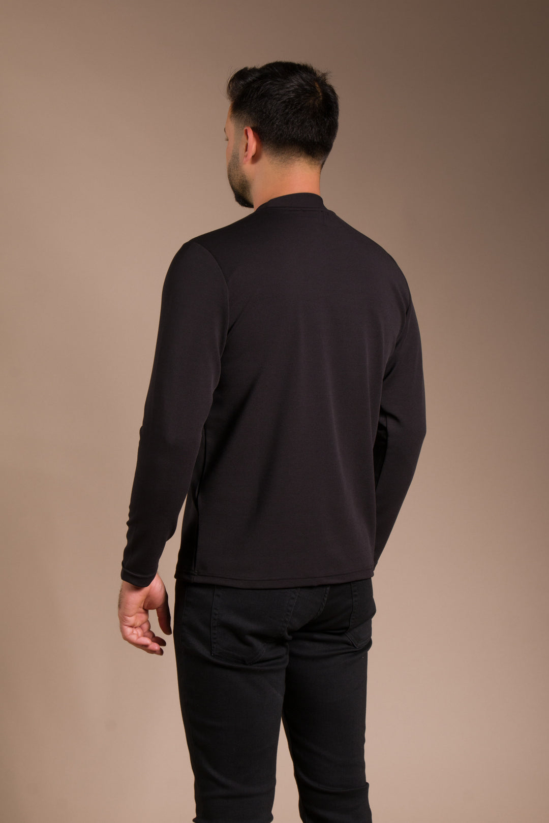 Siyah Yarım Boğazlı Soft Sweatshirt