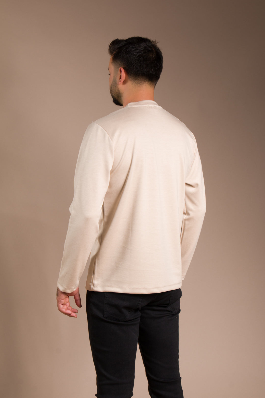 Bej Basic Soft Sweatshirt
