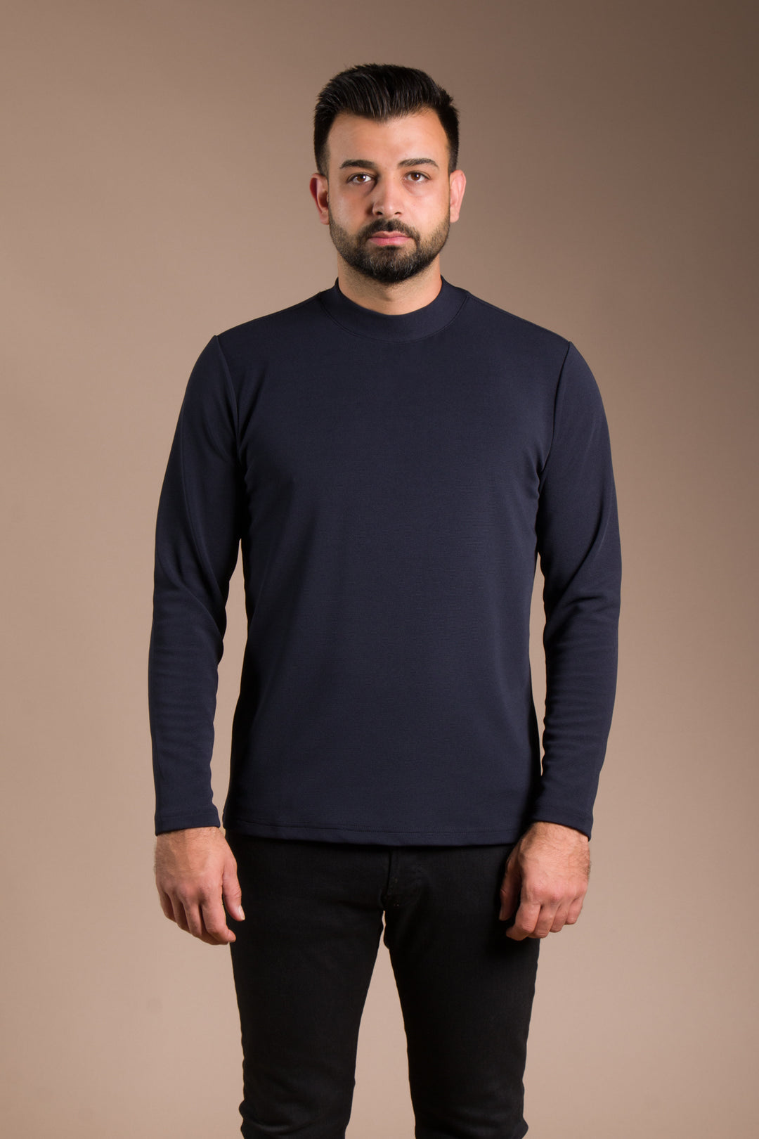 Lacivert Yarım Boğazlı Soft Sweatshirt
