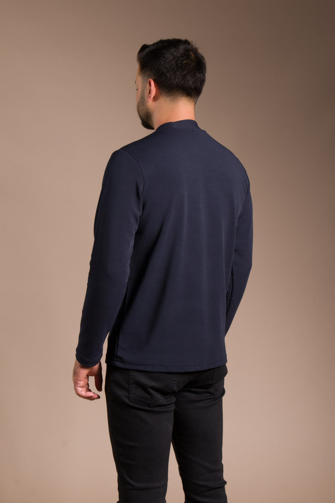 Lacivert Yarım Boğazlı Soft Sweatshirt