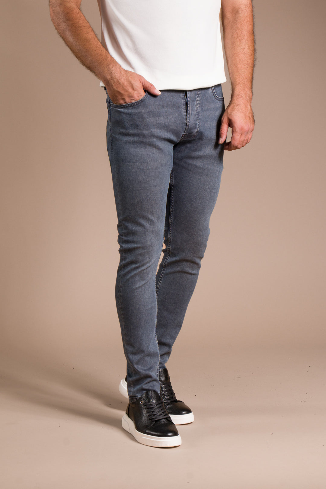 Koyu Gri Slim Fit Jean