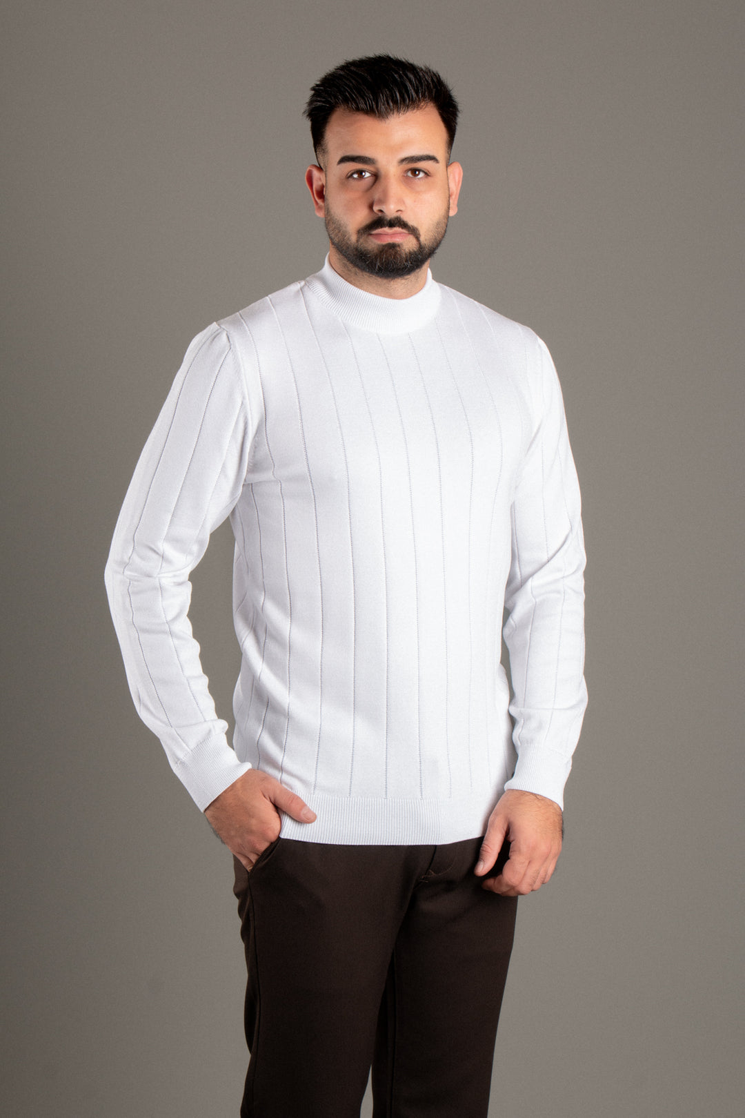 Desenli Balıkçı Triko