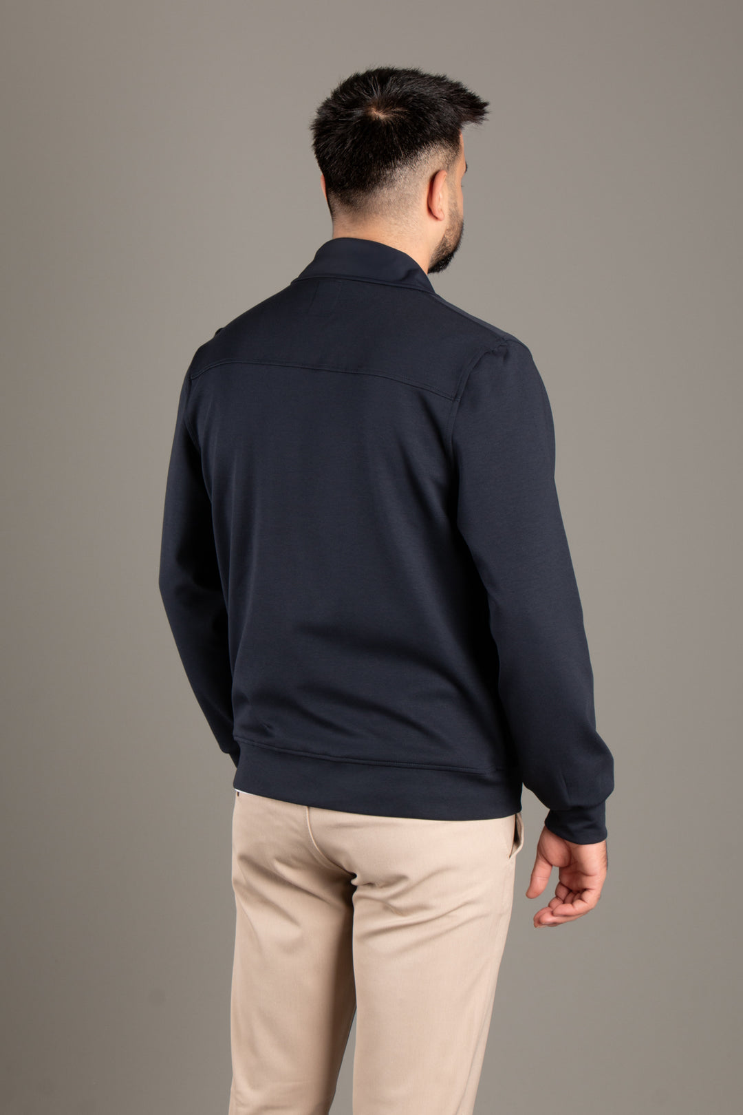 Polo Yaka Parçalı İnce Ceket