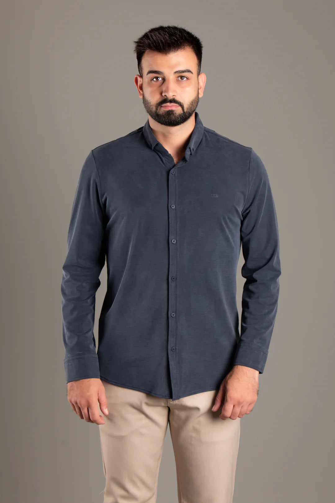 Dokulu Slim Fit Gömlek
