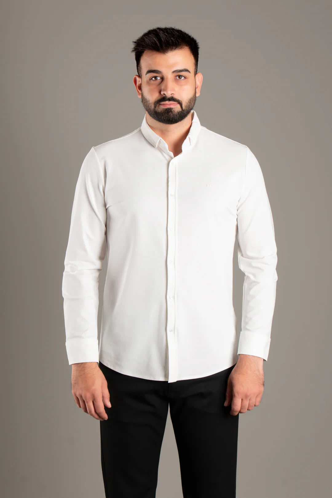 Dokulu Slim Fit Gömlek