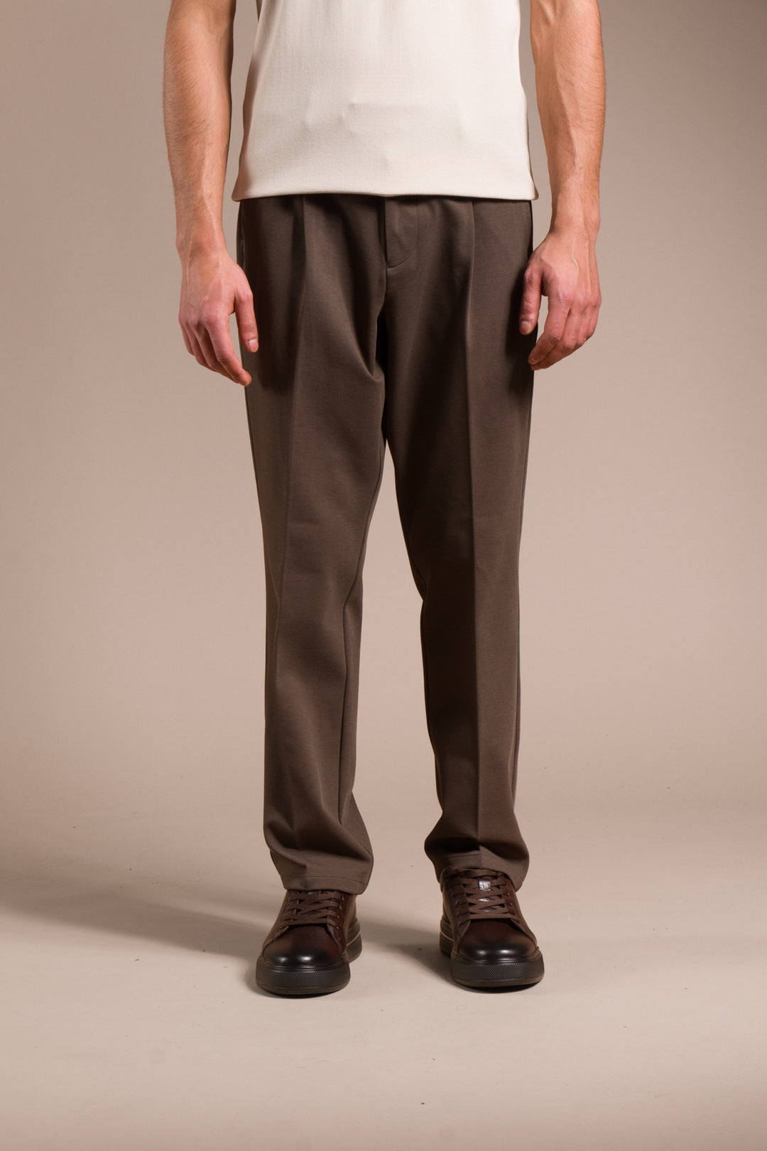Haki Pileli Baggy Pantolon