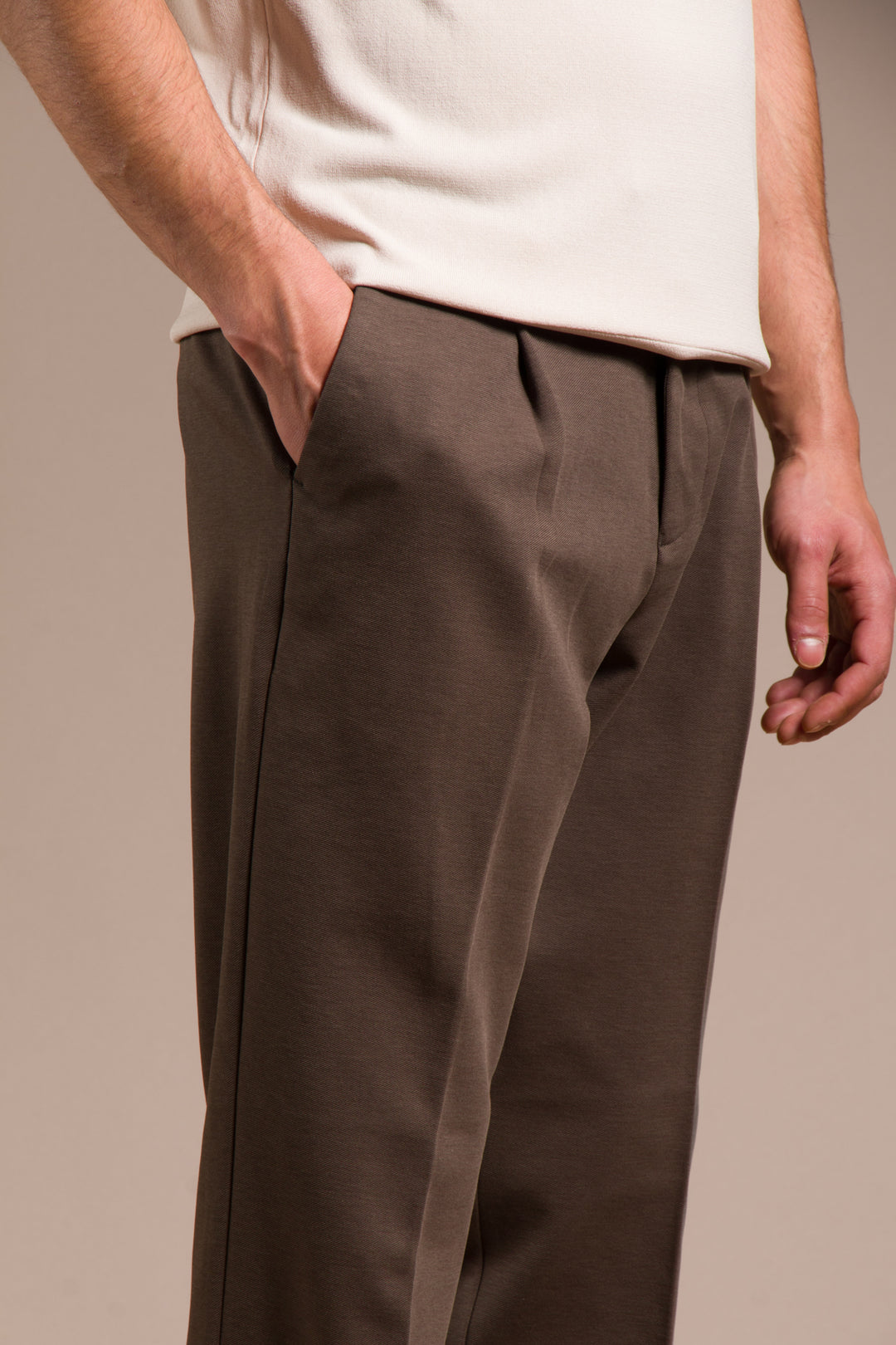 Haki Pileli Baggy Pantolon